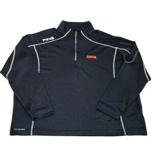 PING Auburn Tigers Golf 1/4 Zip Pullover Mens XXL Navy Performance
